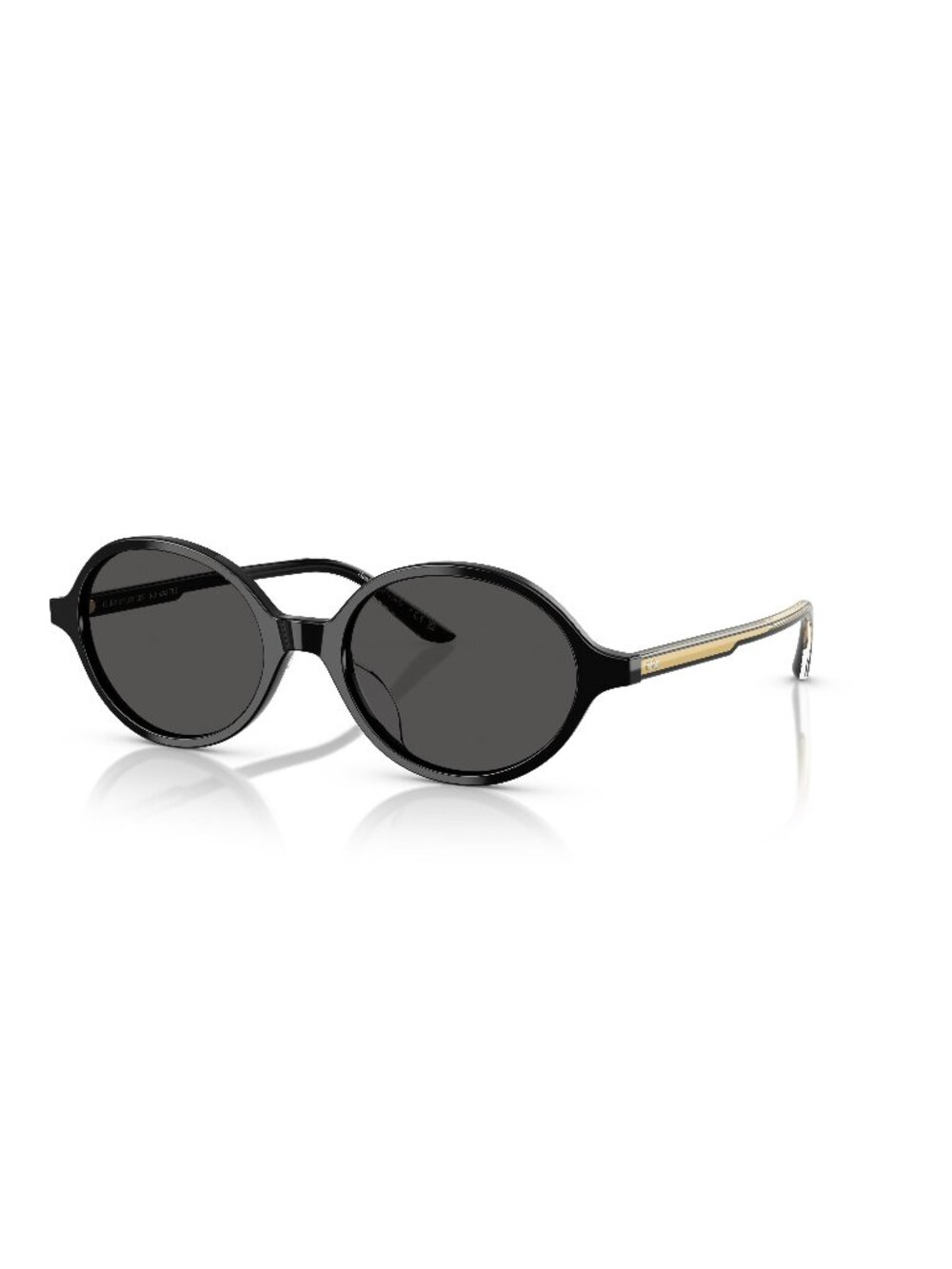 New Oliver Peoples Women's Sunglasses Black Round Grey Lens Acetate Frame 2000C